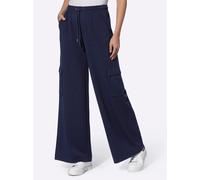Jerseyhose HEINE, Damen, Gr. 34, Normalgrößen, blau (marine), 50% Modal, 44% Polyester, 6% Elasthan, unifarben, Hosen Jerseyhose (86980010-34) marine