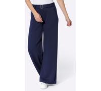 Jerseyhose HEINE, Damen, Gr. 34, Normalgrößen, blau (marine), 55% Viskose, 40% Polyester, 5% Elasthan, unifarben, Hosen Jerseyhose (13301245-34) marine