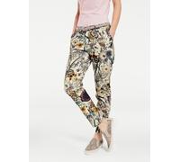 Jerseyhose HEINE, Damen, Gr. 34, Normalgrößen, bunt, 95% Polyester, 5% Elasthan, bedruckt, geblümt, gemustert, mehrfarbig, lang, Hosen Jerseyhose (49887348-34) bunt