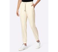 Jerseyhose HEINE, Damen, Gr. 40, Normalgrößen, beige (champagner), 70% Viskose, 25% Polyamid, 5% Elasthan, unifarben, Hosen Jerseyhose (89433049-40) champagner