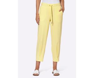 Jerseyhose HEINE, Damen, Gr. 40, Normalgrößen, gelb (zitrone), 80% Polyamid, 20% Elasthan, unifarben, Hosen Jerseyhose (73376440-40) zitrone