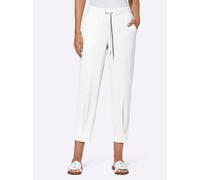 Jerseyhose HEINE, Damen, Gr. 42, Normalgrößen, weiß, 80% Polyamid, 20% Elasthan, unifarben, Hosen Jerseyhose (98895015-42) weiß