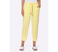 Jerseyhose HEINE, Damen, Gr. 44, Normalgrößen, gelb (zitrone), 80% Polyamid, 20% Elasthan, unifarben, Hosen Jerseyhose (73376440-44) zitrone