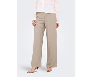 Jerseyhose JDY "JDYBIRDIE GEGGO LONG PANT JRS", Damen, Gr. L (40), Länge 32, beige (chateau gray), Jersey, Obermaterial: 53% Viskose, 47% Nylon, meliert, regular fit normal, Hosen Jerseyhose (52507561