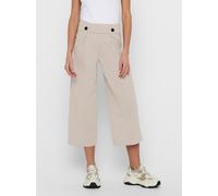 Jerseyhose JDY "JDYGEGGO NEW ANCLE PANTS JRS NOOS", Damen, Gr. L (40), N-Gr, grau (chateau gray detail:schwarz buttons), Web, Obermaterial: 95% Polyester, 5% Elasthan, unifarben, knöchelfrei, Hosen Je