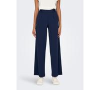 Jerseyhose JDY "JDYGEGGO NEW LONG PANT JRS NOOS", Damen, Gr. M (38), Länge 32, schwarz (schwarz iris detail:schwarz buttons), Jersey, Obermaterial: 95% Polyester, 5% Elasthan, unifarben, relaxed fit k