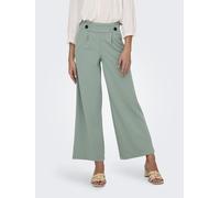 Jerseyhose JDY "JDYGEGGO NEW LONG PANT JRS NOOS", Damen, Gr. S (36), Länge 32, grün (chinois grün detail:schwarz buttons), Jersey, Obermaterial: 95% Polyester, 5% Elasthan, unifarben, relaxed fit knöc