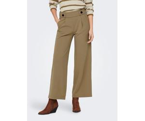 Jerseyhose JDY "JDYGEGGO NEW LONG PANT JRS NOOS", Damen, Gr. XL (42), Länge 32, braun (sepia tint detail:schwarz buttons), Jersey, Obermaterial: 95% Polyester, 5% Elasthan, unifarben, relaxed fit lang