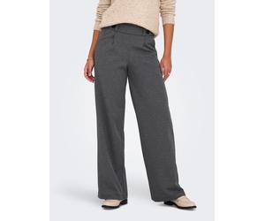 Jerseyhose JDY "JDYGEGGO NEW LONG PANT JRS NOOS", Damen, Gr. XS (34), Länge 30, grau (medium grau melange detail:schwarz buttons), Jersey, Obermaterial: 95% Polyester, 5% Elasthan, unifarben, relaxed