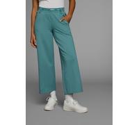 Jerseyhose KANGAROOS, Damen, Gr. 38, N-Gr, blau (blau, grau), Sweatware, Obermaterial: 95% Baumwolle, 5% Elasthan, unifarben, weit knöchelfrei, Hosen Jerseyhose, mit weitem Bein in Culotte Form (41109