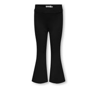 Jerseyhose KIDS ONLY "KMGPAIGE LIFE FLARED PNT NOOS", Mädchen, Gr. 104, N-Gr, schwarz, Jersey, Obermaterial: 65% Viskose, 30% Polyester, 5% Elasthan, unifarben, normal, Hosen Jerseyhose, mit ausgestel