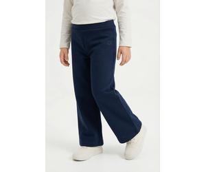 Jerseyhose KIDS ONLY "KOGADA-NELLA HEART PANT FR JRS NOOS", Mädchen, Gr. 128, N-Gr, navy blazer print:navy blazer emb. heart, Jersey, Obermaterial: 53% Polyester, 42% Viskose, 5% Elasthan, unifarben,