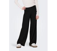Jerseyhose KIDS ONLY "KOGNELLA PANT JRS", Mädchen, Gr. 128, N-Gr, schwarz, Jersey, Obermaterial: 65% Polyester, 30% Viskose, 5% Elasthan, unifarben, relaxed fit knöchellang, Hosen Jerseyhose (82427428