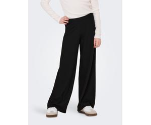 Jerseyhose KIDS ONLY "KOGNELLA PANT JRS", Mädchen, Gr. 152, N-Gr, schwarz, Jersey, Obermaterial: 65% Polyester, 30% Viskose, 5% Elasthan, unifarben, relaxed fit knöchellang, Hosen Jerseyhose (82427428