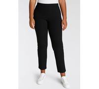 Jerseyhose KJBRAND "Jenny", Damen, Gr. 44 (22), K-Gr, schwarz, Jersey, Obermaterial: 68% Viskose, 27% Polyamid, 5% Elasthan, unifarben, figurbetont knöchelfrei, Hosen Jerseyhose, mit elastischem Schlu