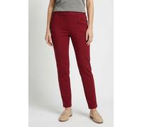 Jeggings KJBRAND "Jenny", Damen, Gr. 52, N-Gr, rot (bordeaux), Web, Obermaterial: 50% Polyester, 45% Viskose, 5% Elasthan, figurbetont knöchellang, Hosen Jeggings (59658302-52) bordeaux