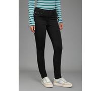 Jerseyhose LAURA SCOTT, Damen, Gr. 21, K + L Gr, schwarz (schwarz (aus nachhaltigem material)), Milano Rib, Obermaterial: 76% Polyester, 20% Viskose, 4% Elasthan, schmal lang, Hosen Jerseyhose, in Kur