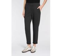 Jerseyhose MAC "CAMI", Damen, Gr. 40, N-Gr, grau (silber shadow melange), Jersey, Obermaterial: 63% Viskose, 33% Polyamid, 4% Elasthan, meliert, schmal lang, Hosen Jerseyhose, Chino mit weichem Griff 