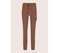 Jerseyhose MADELEINE "Hose Cargo-Jerseyhose mit Kordelzug", Damen, Gr. 38, N-Gr, braun (espresso), Obermaterial: 60% Viskose CV. 35% Polyamid PA. 5% Elasthan EL., Modern, Hosen Jerseyhose, Jerseyhose 