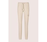 Jerseyhose MADELEINE "Hose Cargo-Jerseyhose mit Kordelzug", Damen, Gr. 44, N-Gr, weiß (perlweiß), Obermaterial: 60% Viskose CV. 35% Polyamid PA. 5% Elasthan EL., Hosen Jerseyhose (15705736-44) perlwei