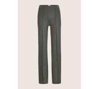 Jerseyhose MADELEINE "Jerseyhose Weite Jerseyhose mit Biesen", Damen, Gr. 46, N-Gr, grau (steingrau), Obermaterial: 68% Viskose CV. 27% Polyamid PA. 5% Elasthan EL., Hosen Jerseyhose (44035821-46) ste