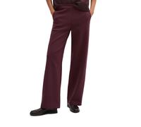 Jerseyhose MARC O'POLO "aus Interlock-Qualität", Damen, Gr. 32, Normalgrößen, braun (schwarz cherry), Obermaterial: 78% Baumwolle, 18% Polyester, 4% Elasthan, unifarben, regular fit normal, Hosen Jers