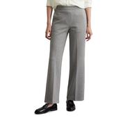 Jerseyhose MARC O'POLO "aus Interlock-Qualität", Damen, Gr. 40, Normalgrößen, grau (light grau melange), Obermaterial: 78% Baumwolle, 18% Polyester, 4% Elasthan, unifarben, gerade normal, Hosen Jersey