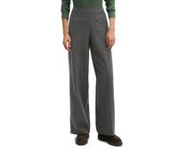 Jerseyhose MARC O'POLO "Bio-Baumwolle-Polyester-Viskose-Stretch-Mix", Damen, Gr. 42, Normalgrößen, grau (dunkelgrau), Obermaterial: 57% Baumwolle, 36% Polyester, 6% Viskose, 1% Elasthan, unifarben, re