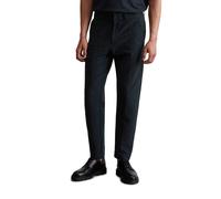Jerseyhose MARC O'POLO, Herren, Gr. XL, N-Gr, blau (schwarz navy), Jersey, Obermaterial: 100% Baumwolle, regular fit knöchellang, Hosen Jerseyhose, fixierte Bügelfalte vorne, innenliegender Tunnelzug