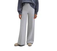 Chinohose MARC O'POLO "aus weichem Interlock-Jersey", Damen, Gr. 40, Normalgrößen, gravel grau melange, Obermaterial: 70% Viskose, 25% Polyamid, 5% Elasthan, unifarben, weit extralang, Hosen Chinohose