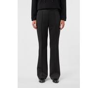 Jerseyhose mit Fischgrätmuster und Biesen schwarz 36/LONG