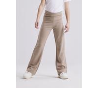 Jerseyhose NAME IT "NKFFRIKKALI für Mädchen mit ausgestelltem Bein und Viskose", Mädchen, Gr. 164, N-Gr, mocha meringue, Jersey, Obermaterial: 67% Viskose, 28% Polyester, 5% Elasthan, unifarben, ausge
