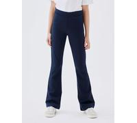 Jerseyhose NAME IT "NKFFRIKKALI für Mädchen mit ausgestelltem Bein und Viskose", Mädchen, Gr. 92, N-Gr, schwarz sapphire, Web, Obermaterial: 67% Viskose, 28% Polyester, 5% Elasthan, unifarben, regular