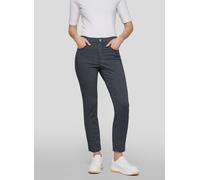 Jerseyhose RABE "Hose", Damen, Gr. 40, Normalgrößen, grau (dunkelblau), 74%Baumwolle 23%Polyester 3%Elasthan, gestreift, Hosen Jerseyhose (30446015-40) dunkelblau