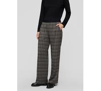 Jerseyhose RABE "Hose", Damen, Gr. 44, Normalgrößen, schwarz, 75%Polyester, 20%Viskose, 5%Elasthan, kariert, straight fit, Hosen Jerseyhose (16318947-44) schwarz