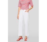 Jerseyhose RABE "Hose", Damen, Gr. 44, Normalgrößen, weiß, 90%Baumwolle, 8%Polyester, 2%Elasthan, unifarben, straight fit, Hosen Jerseyhose (94363515-44) weiß
