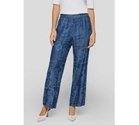 Jerseyhose RABE "Hose", Damen, Gr. 46, Normalgrößen, dunkelblau, 100%Lyocell (TENCEL™), gemustert, gerade, Hosen Jerseyhose (82751538-46) dunkelblau