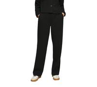 Jerseyhose S.OLIVER, Damen, Gr. 34, N-Gr, schwarz, Jersey, Obermaterial: 74% Polyester, 22% Viskose, 4% Elasthan. Futter: 100% Polyester, unifarben, weit knöchellang, Hosen Jerseyhose, aus Struktur-Je