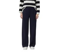 Jerseyhose S.OLIVER, Damen, Gr. 40, N-Gr, navy, Jersey, Obermaterial: 61% Viskose, 35% Polyamid, 4% Elasthan. Futter: 100% Polyester, unifarben, regular fit lang, Hosen Jerseyhose, mit elastischem Bun