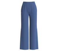 Jerseyhose S.OLIVER, Damen, Gr. 46, N-Gr, blau (dusty blau), Jersey, Obermaterial: 98% Polyester, 2% Elasthan, unifarben, regular fit knöchellang, Hosen Jerseyhose, mit Taschen (81098009-46)