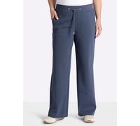 Jerseyhose SHEEGO, Damen, Gr. 40, Normalgrößen, rauchblau, 66% Baumwolle, 30% Polyamid, 4% Elasthan, unifarben, Hosen Jerseyhose (24214421-40) rauchblau