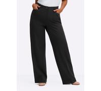 Jerseyhose SHEEGO, Damen, Gr. 52, Normalgrößen, schwarz, 70% Viskose, 25% Polyamid, 5% Elasthan, unifarben, Hosen Jerseyhose (74709100-52) schwarz