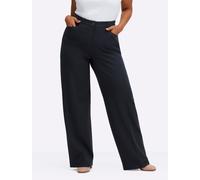 Jerseyhose SHEEGO, Damen, Gr. 56, Normalgrößen, blau (tiefblau), 70% Viskose, 25% Polyamid, 5% Elasthan, unifarben, Hosen Jerseyhose (42174051-56) tiefblau