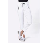 Jerseyhose STEHMANN, Damen, Gr. 38, Normalgrößen, weiß, 78% Lyocell, 18% Polyamid, 4% Elasthan, unifarben, lang, Hosen Jerseyhose (89084804-38) weiß