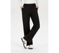 STEHMANN Straight Leg Stoffhose mit Bügelfalten Modell 'Fenja' in Black, Größe 42