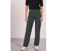 Jerseyhose STREET ONE, Damen, Gr. 36, Länge 30, mossbound grün, Jersey, 61% Viskose, 32% Polyamid, 7% Elasthan, unifarben, comfort fit lang, Hosen Jerseyhose, High Waist (87759707-36) mossbound grün