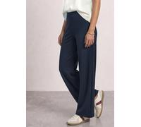 Jerseyhose STREET ONE, Damen, Gr. 36, Länge 30, shadowed navy, Jersey, 61% Viskose, 32% Polyamid, 7% Elasthan, unifarben, comfort fit lang, Hosen Jerseyhose, High Waist (90340033-36) shadowed navy