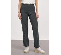 Jerseyhose STREET ONE, Damen, Gr. 38, Länge 30, mossbound grün, Jersey, 61% Viskose, 32% Polyamid, 7% Elasthan, unifarben, comfort fit lang, Hosen Jerseyhose, High Waist (87759707-38) mossbound grün
