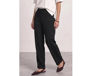Jerseyhose STREET ONE, Damen, Gr. 38, Länge 30, schwarz, Jersey, 61% Viskose, 32% Polyamid, 7% Elasthan, unifarben, comfort fit lang, Hosen Jerseyhose, High Waist (12340322-38) schwarz