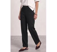 Jerseyhose STREET ONE "Style Amalia", Damen, Gr. 44, Länge 28, schwarz, Jersey, Obermaterial: 61% Viskose, 32% Polyamid, 7% Elasthan, unifarben, normal lang, Hosen Jerseyhose, mit Gummizug und Stretch